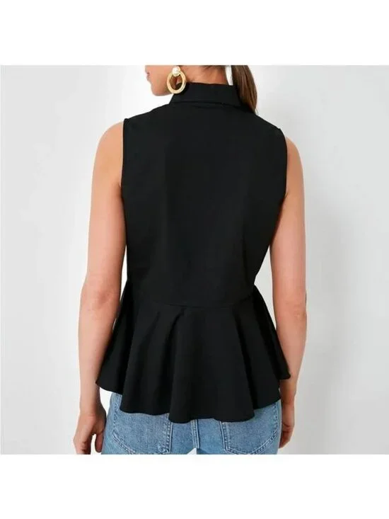 POMANDER PLACE Black Paulina Top Size Large - Picture 4 of 9